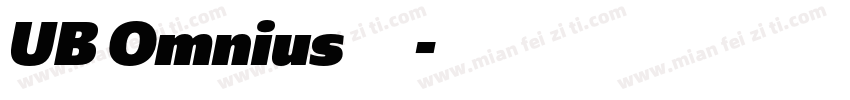 UB Omnius 字体字体转换